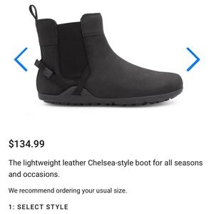 Xero shoes Chelsea boot - barefoot feel leather booties size 8.5